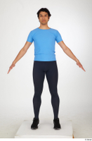  Jorge ballet leggings black sneakers blue t shirt dressed sports standing whole body 0009.jpg